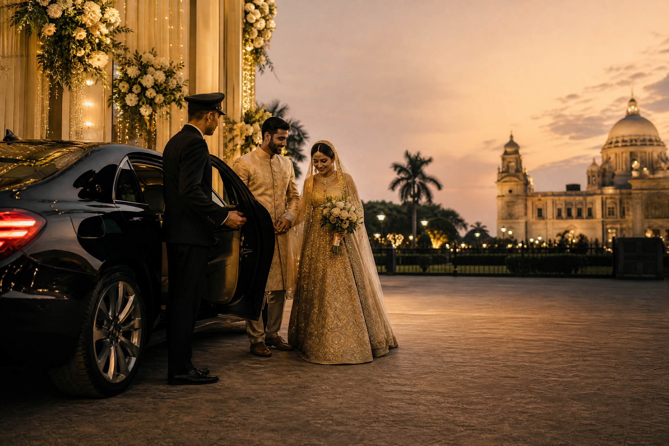Kolkata Wedding Car Arrival Wedding car arrival for an event in Kolkata